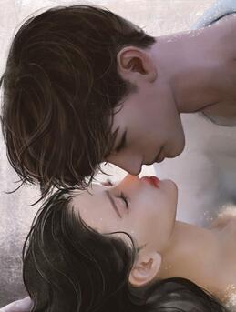 恋爱中的情侣手绘恩爱接吻亲密图片，韩国画师NOVA作品图集