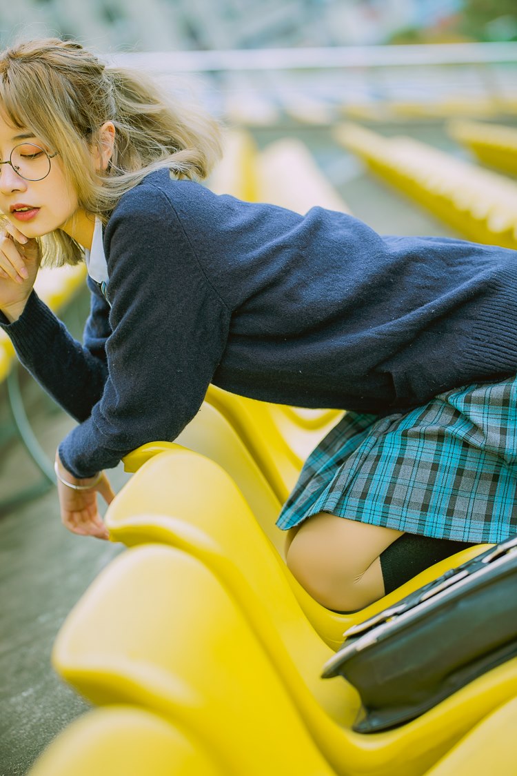 校园美女学姐室外jk制服文艺时尚范帅气怡人清纯写真